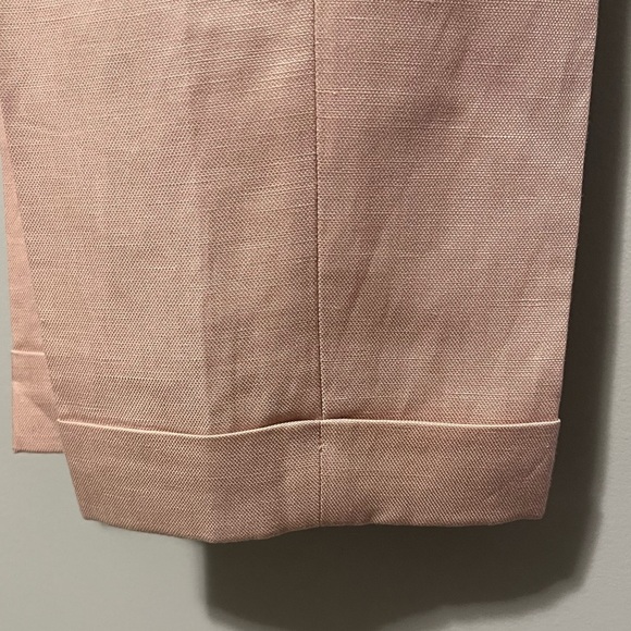 Frank And Oak High Waist Ankle Linen Blend Pant Cuffs - Picture 10 of 10